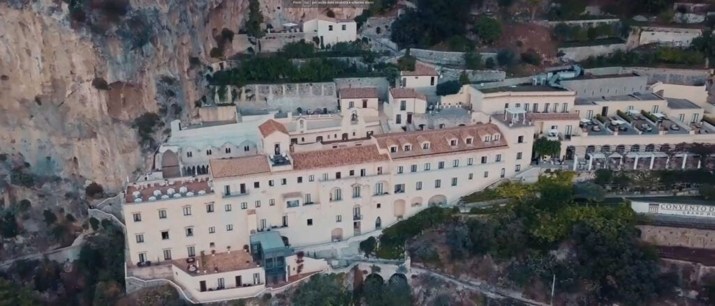 aerial view of convento di amalfi