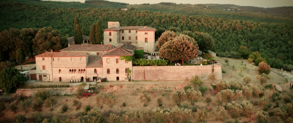 aerial view of castello la leccia