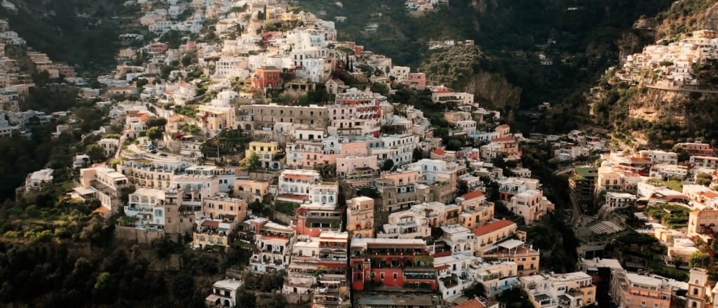 aerial view of positano