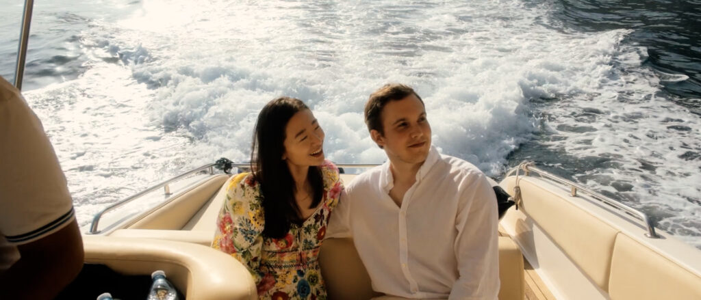 alec and yin on the boat