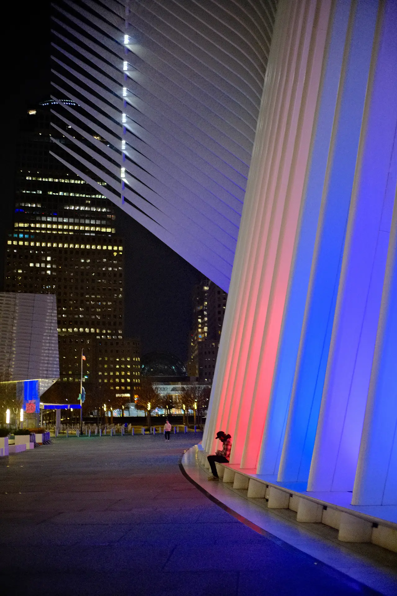 man in the night in ground zero nyc