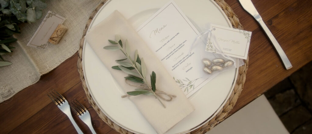 table setting for dinner