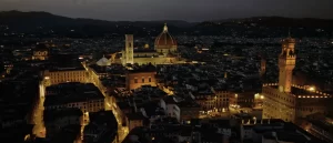 aerial view florence night