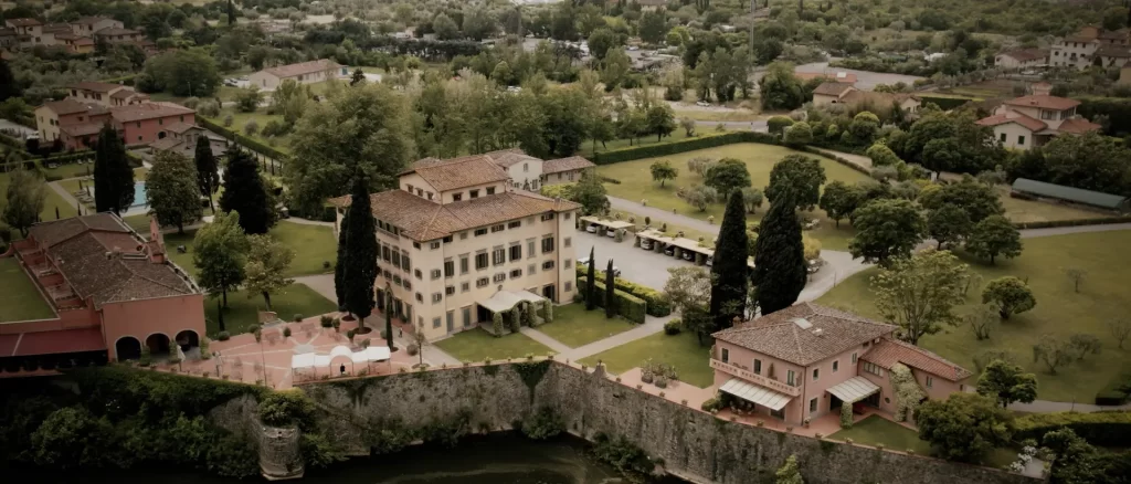 villa la massa aerial view