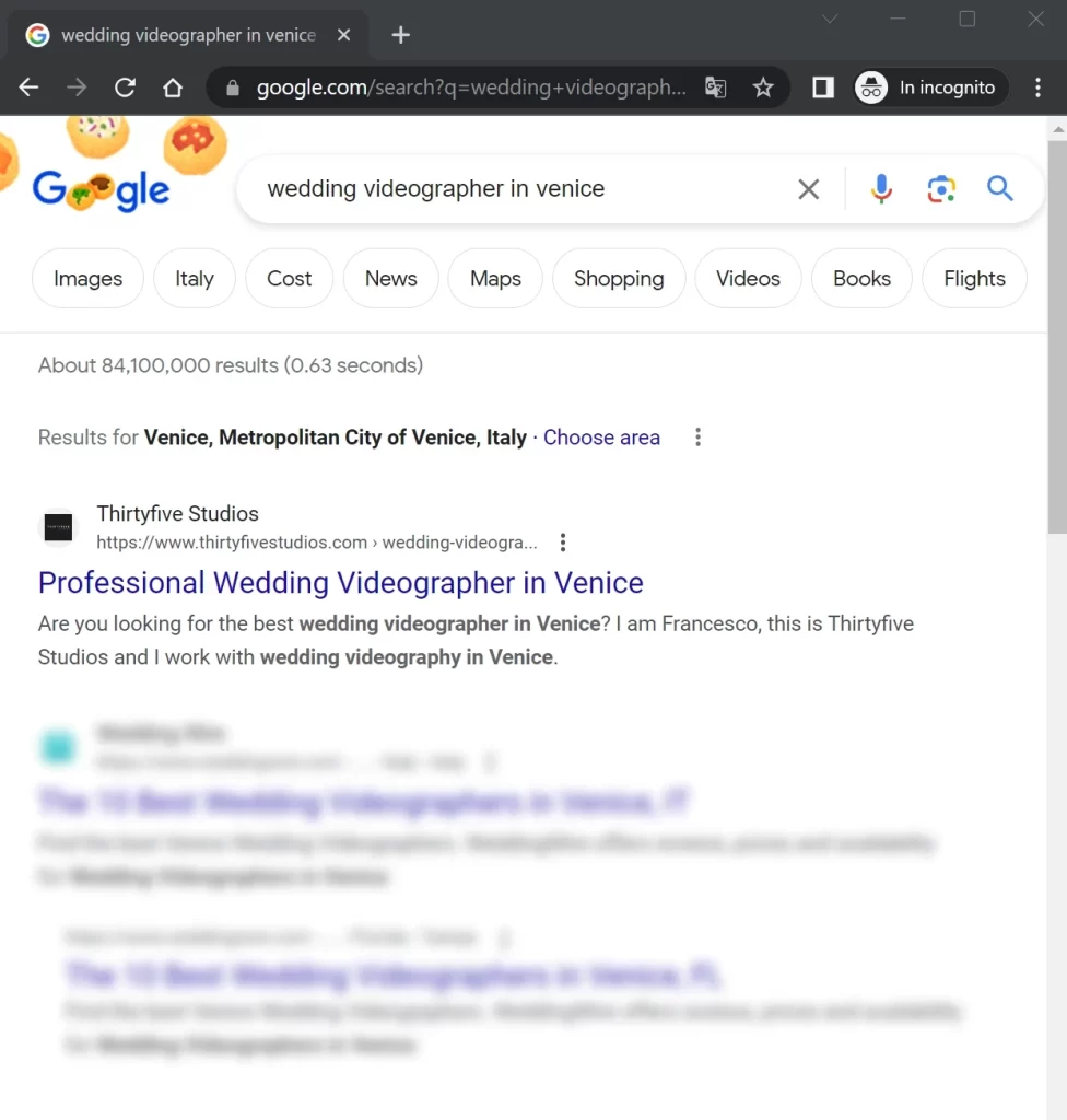 Rely on organic search results in the serp of google