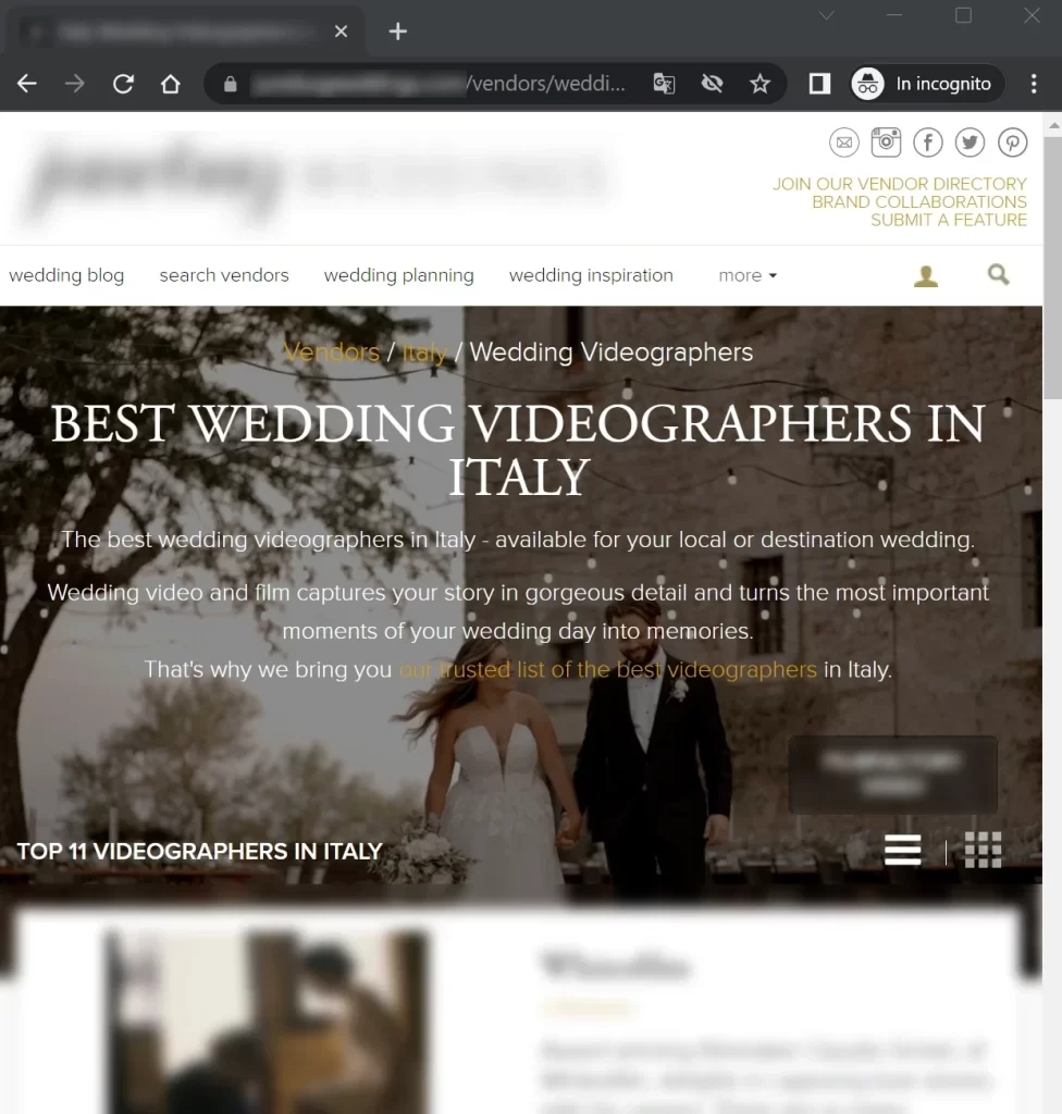 unvetted platforms for wedding videographers