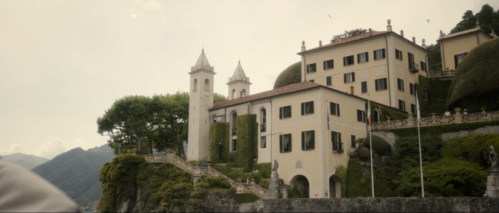 Villa Balbianello estate viewed from the waters of Lake Como

