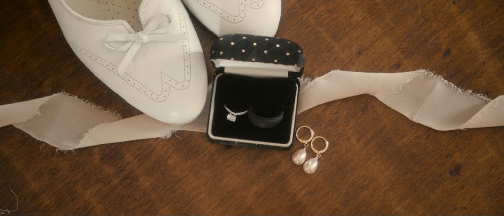 Bridal Shoes, ring and earrings 