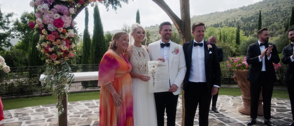 The newlyweds and their witnesses