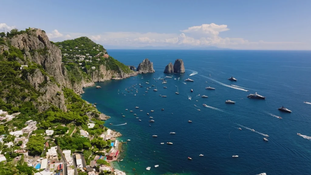 Capri drone shot