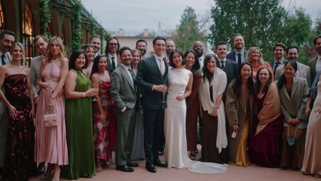 Newlyweds' families