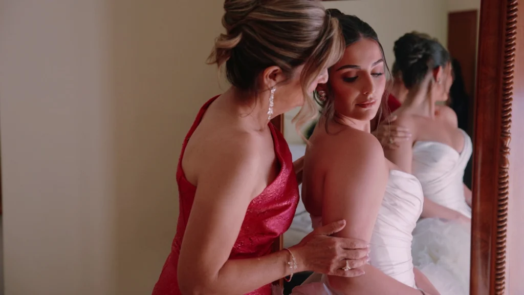 The bride and her mother