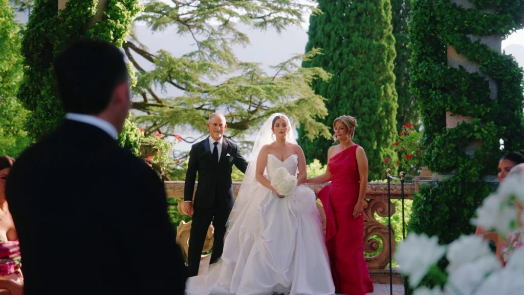 The bride arriving at the ceremony