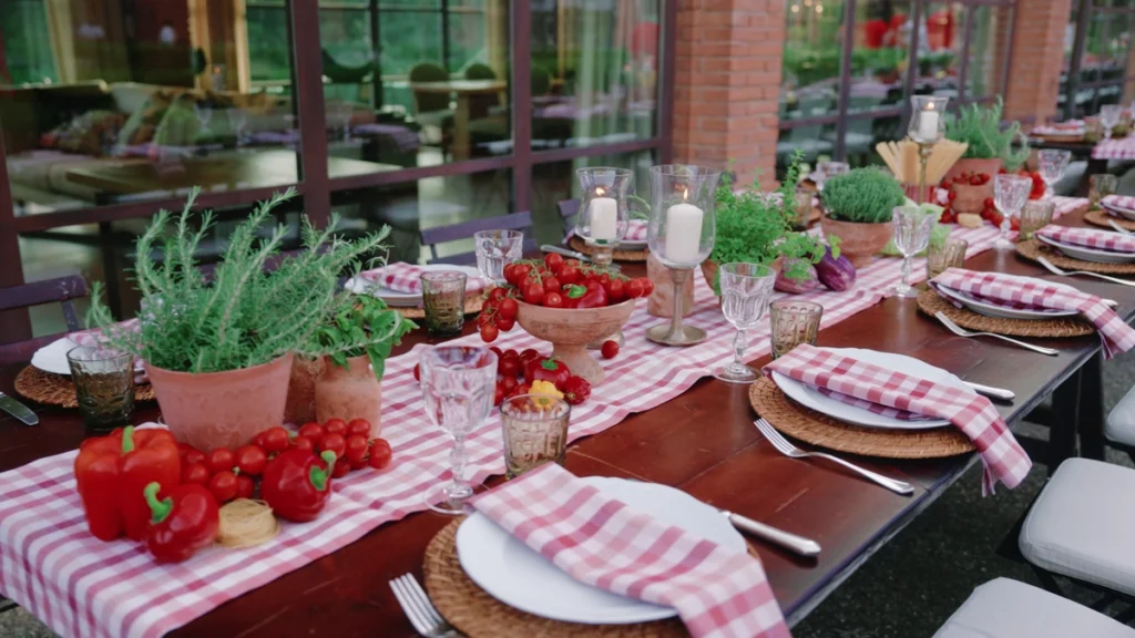 Welcome dinner italian table set