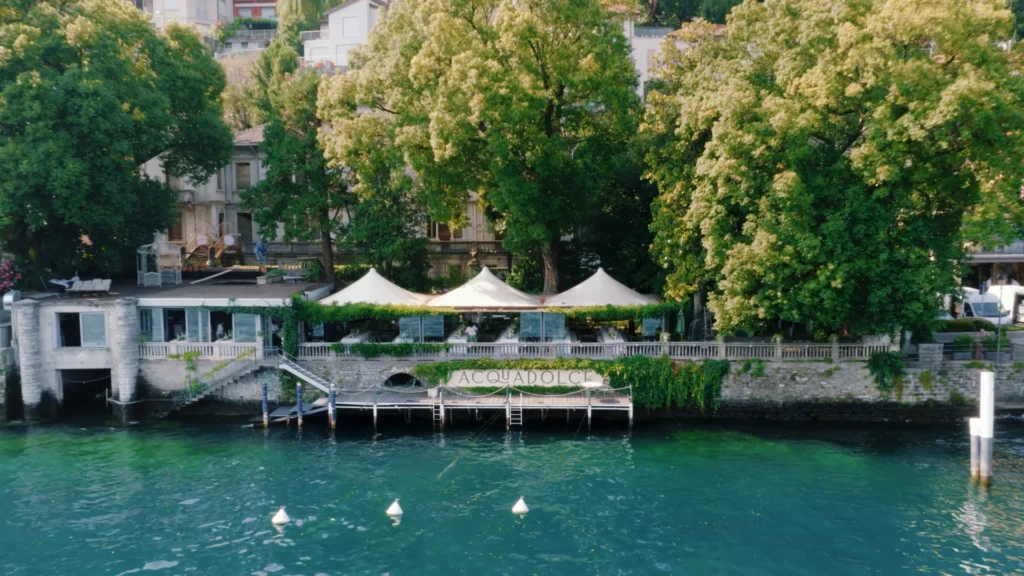 Acquadolce restaurant, seen from the lake